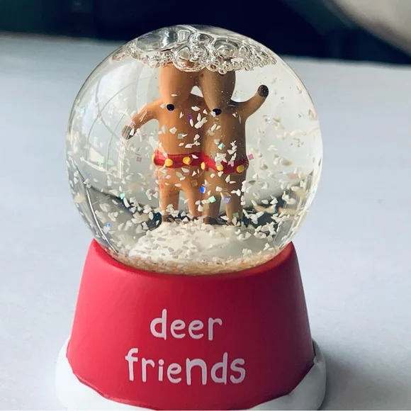 Hallmark Mini "Deer Friends" Snow Globe - Picture 5 of 6